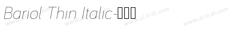 Bariol Thin Italic字体转换